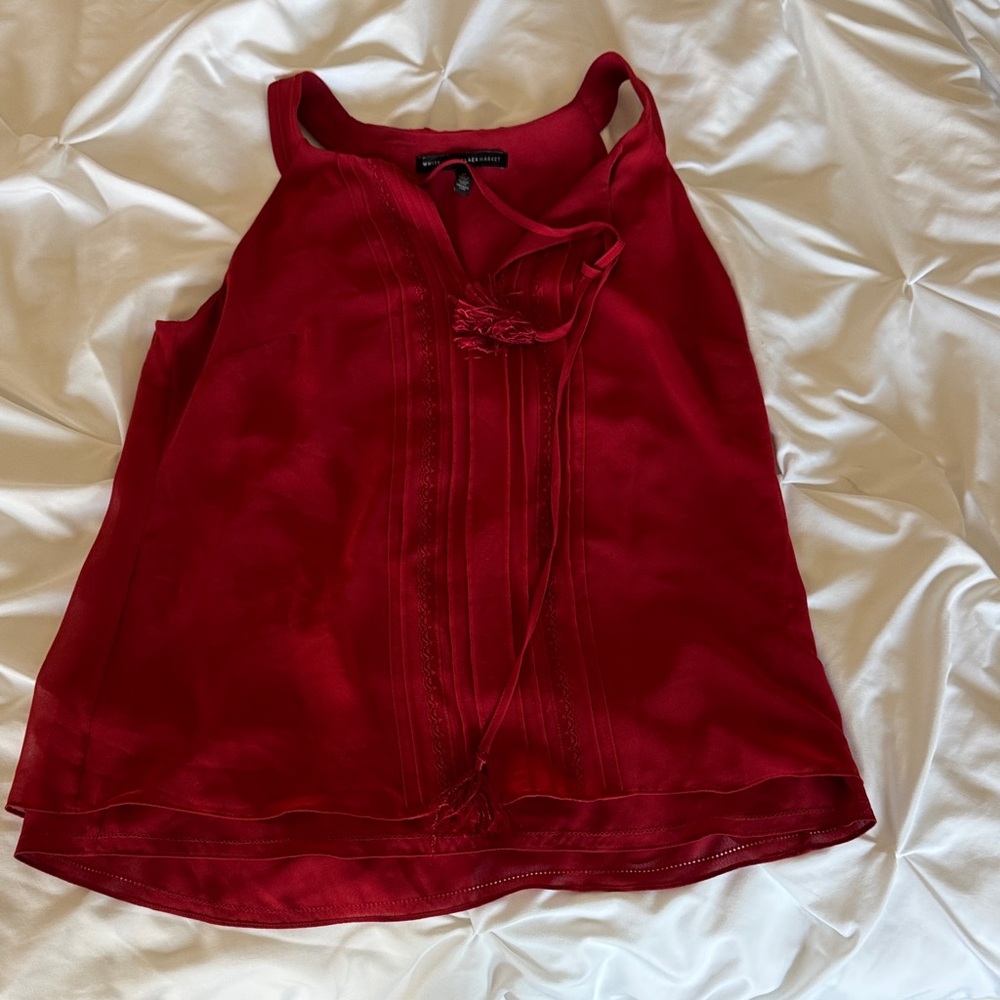 White House Black Market Red top- size M